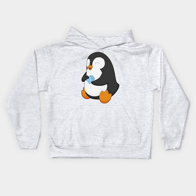 Penguin Ice cubes Kids Hoodie by Markus Schnabel